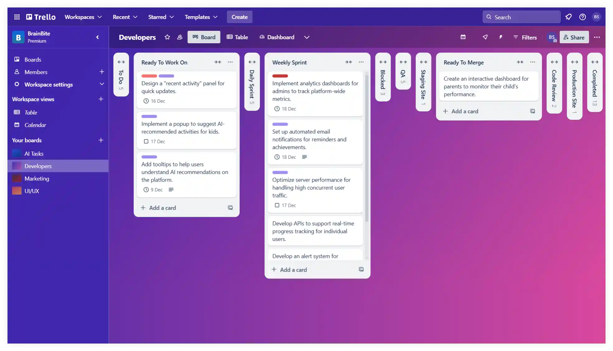 Project Management Solutions for BrainBite | Improved Workflow